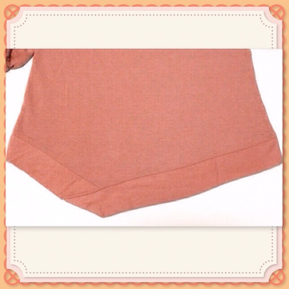 🆕 Embroidered Salmon Peach DEMOCRACY Bow Tie Grommet Flounce Sleeve Tunic NWT - Picture 10 of 13